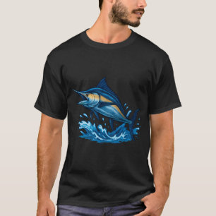 Camiseta Ilustración de pesca deportiva - Marlín azul salta