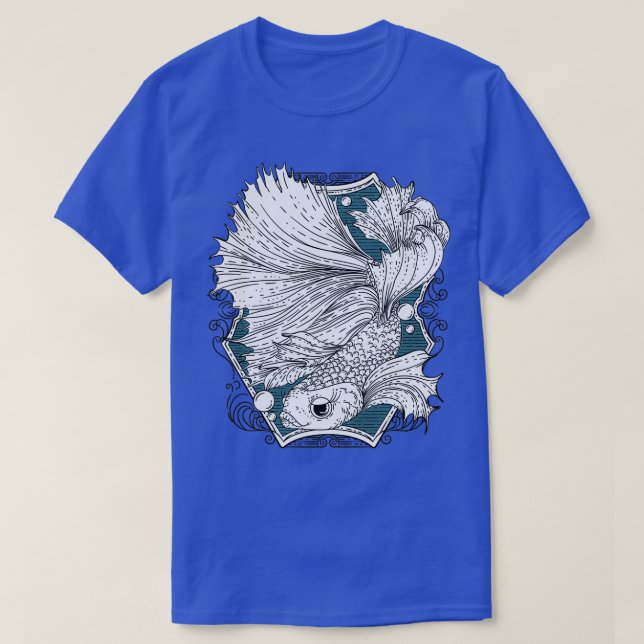 Camiseta Ilustracion de pescado Betta (Diseño del anverso)