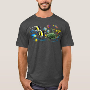 Camiseta Ilustracion de pescado tropical de Hawái