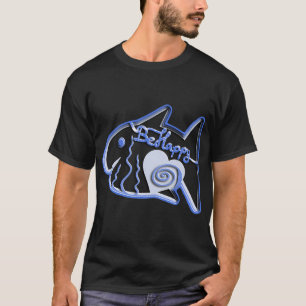 Camiseta Ilustración de pez azul