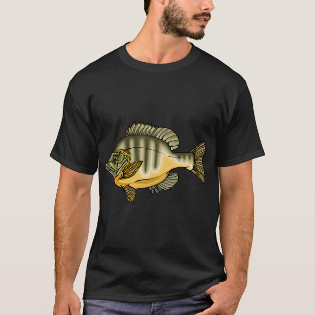 Camiseta Ilustración de pez en sartén (Anverso)