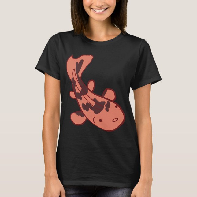 Camiseta ilustración de pez koi (Anverso)