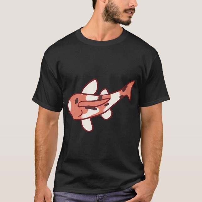 Camiseta ilustración de pez koi (Anverso)