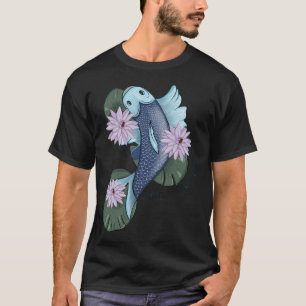 Camiseta Ilustración de pez koi loto soñador