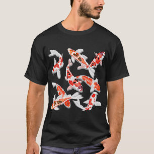 Camiseta Ilustración de pez koi naranja vibrante