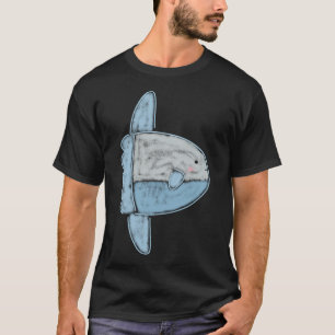 Camiseta Ilustración de pez luna lindo