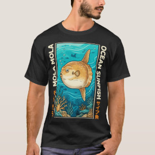 Camiseta Ilustración de pez luna Mola Mola con estilo Ja re