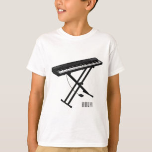 Camiseta Ilustracion de piano personalizado de teclado