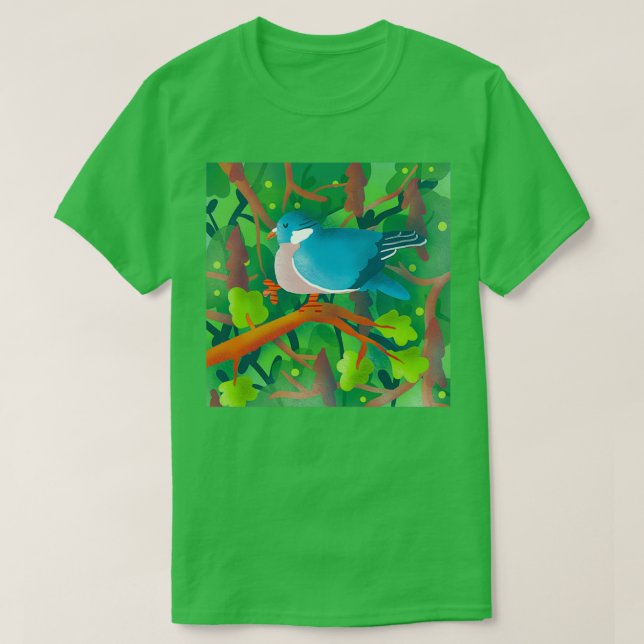 Camiseta Ilustracion de pichón de madera (Diseño del anverso)