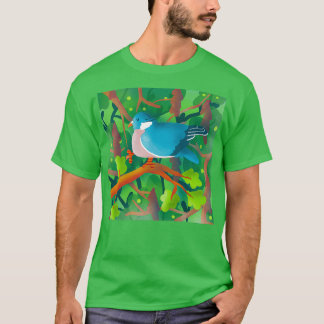 Camiseta Ilustracion de pichón de madera