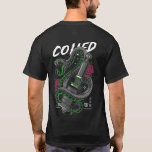 Camiseta Ilustracion de piezas de coches enrollados de serp