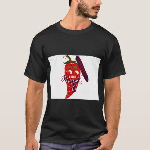 Camiseta Ilustración de Pimiento Picante Caliente