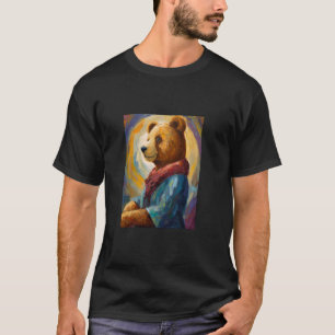 Camiseta Ilustracion de pincel de color de oso de peluche d