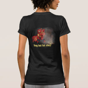 Camiseta Ilustracion de piratas contra bailarinas de leones