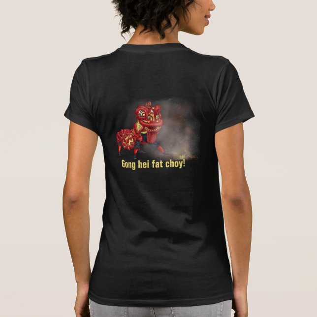 Camiseta Ilustracion de piratas contra bailarinas de leones (Reverso)