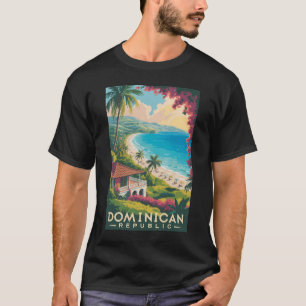 Camiseta Ilustración de playa de la República Dominicana Ar