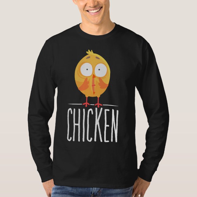 Camiseta Ilustracion de pollo asustado (Anverso)