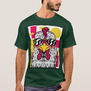Camiseta Ilustracion de pollo funky