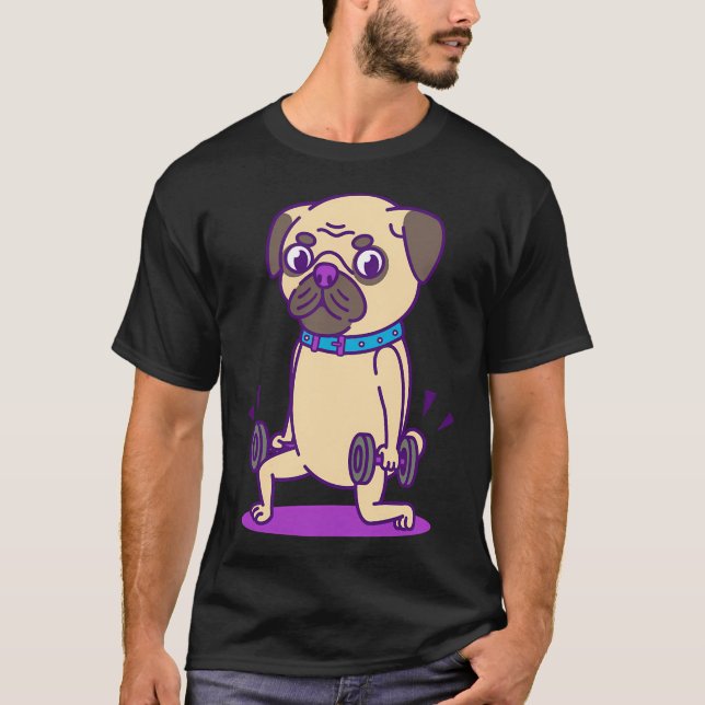 Camiseta Ilustración de Pug (Anverso)