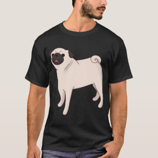 Camiseta Ilustración de Pug adorable