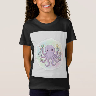 Camiseta Ilustración de Pulpo de Multitarea Caprichosa