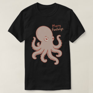 Camiseta Ilustración de pulpo lindo con muchos sentimientos