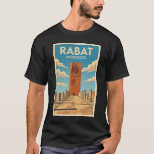 Camiseta Ilustración de Rabat Marruecos Arte de Viaje Vinta