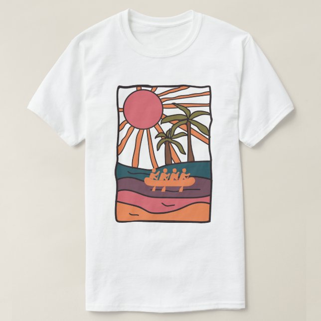 Camiseta Ilustracion de Rafting River (Diseño del anverso)
