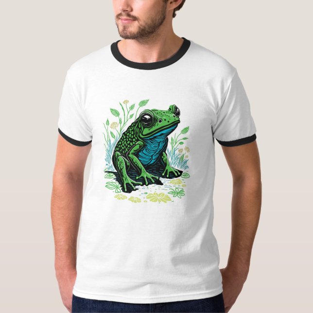 Camiseta Ilustracion de rana de estanque (Anverso)