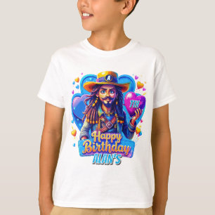 Camiseta Ilustracion de Regalos de Cumpleaños de los Pirata