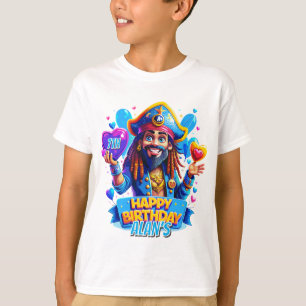 Camiseta Ilustracion de Regalos de Cumpleaños de los Pirata
