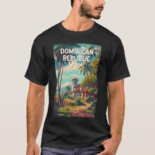 Camiseta Ilustración de República Dominicana Arte de Viaje 