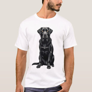 Camiseta Ilustración de retrato de perro Labrador Retriever