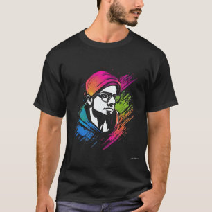 Camiseta Ilustración de retrato de programador colorido – C
