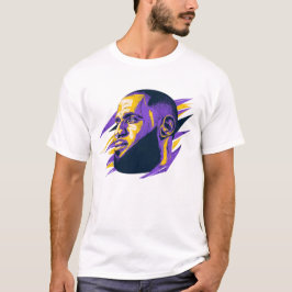 Camiseta Ilustración de retrato estilizado de LeBron James