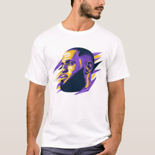 Camiseta Ilustración de retrato estilizado de LeBron James