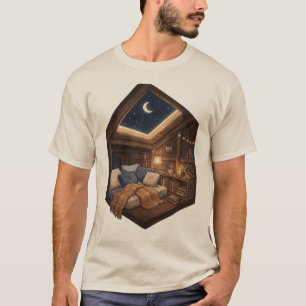 Camiseta Ilustración de Rincón de Lectura Acogedor bajo la 