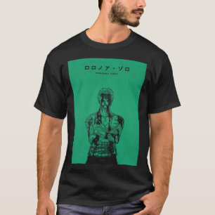 Camiseta Ilustración de Roronoa Zoro al estilo manga verde