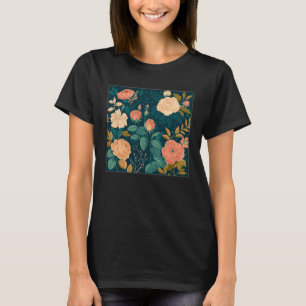 Camiseta Ilustracion de Rosas botánicos lindo Flor