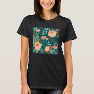 Camiseta Ilustracion de Rosas botánicos lindo Flor