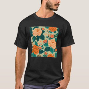 Camiseta Ilustracion de Rosas botánicos lindo Flor