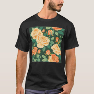 Camiseta Ilustracion de Rosas botánicos lindo Flor