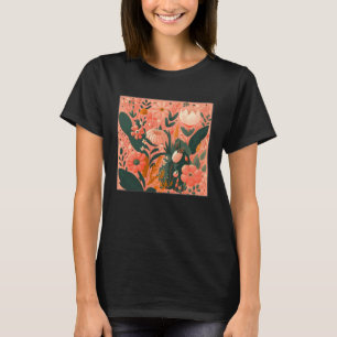 Camiseta Ilustracion de Rosas botánicos lindo Flor