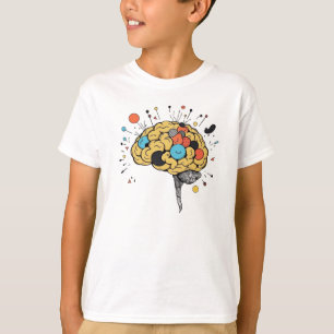Camiseta Ilustración de Salud Mental Abstracta del Cerebro