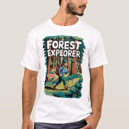 Camiseta Ilustracion de senderismo de época de Forest Explo