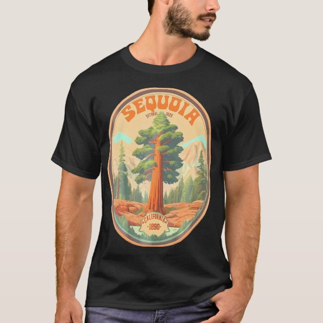 Camiseta Ilustracion de senderismo por el parque nacional S (Anverso)