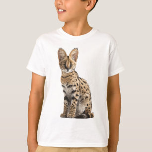 Camiseta Ilustración de Serval Gato Salvaje Manchado para N