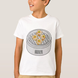 Camiseta Ilustracion de Shumai dim sum personalizado