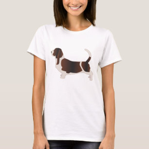 Camiseta Ilustracion de silueta de la raza del perro del lo