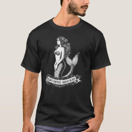 Camiseta Ilustración de silueta de sirena hermosa